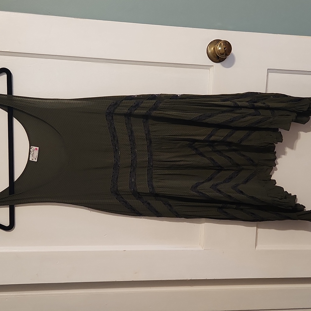 Free People Green Tunic Top